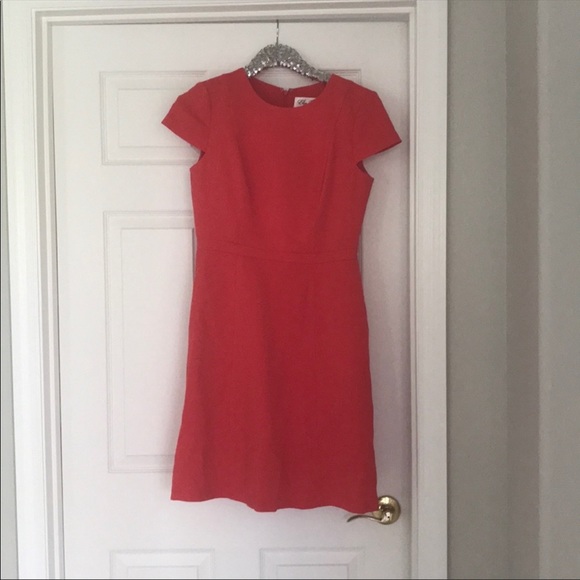 Eliza J Red Crepe Cap Sleeve A-line Flare Dress size 6 - Picture 4 of 5